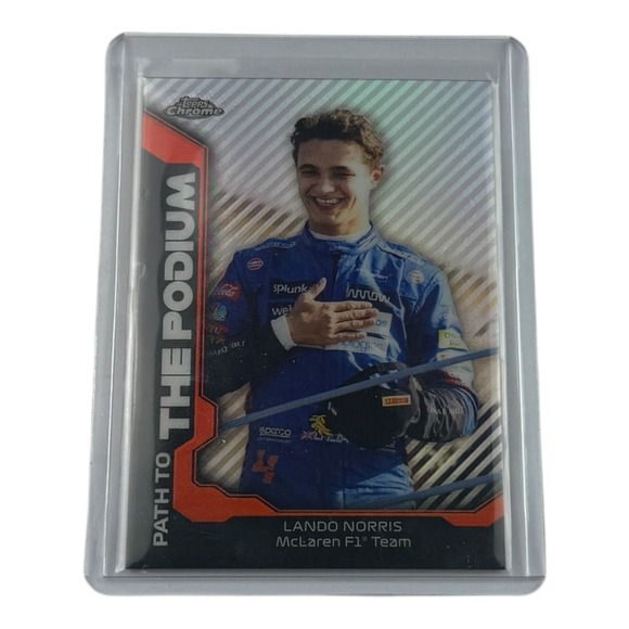 Lando Norris 2021 Topps Chrome Path to the Podium F1 Racing Card - Picture 1 of 2